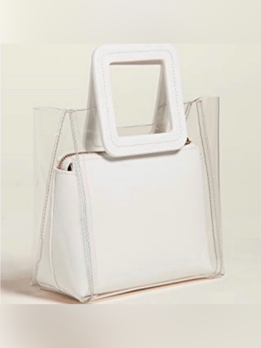 Staud Mini Shirley PVC + Leather Bag